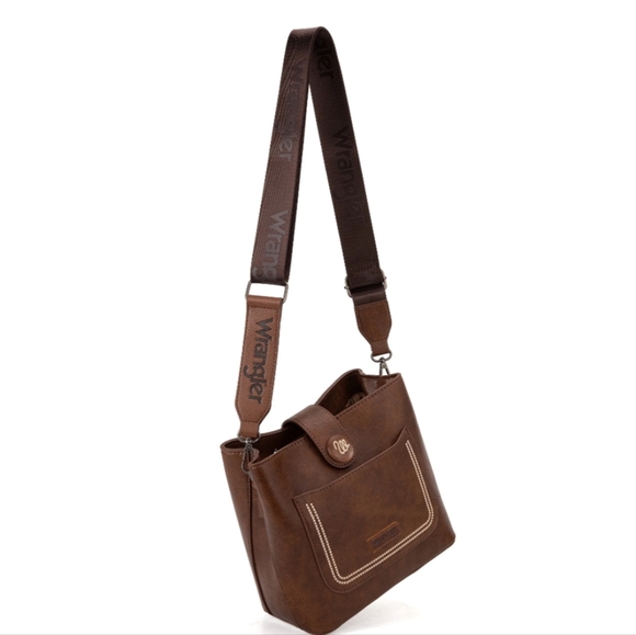 Wrangler Brown Crossbody Bag - Picture 1 of 10